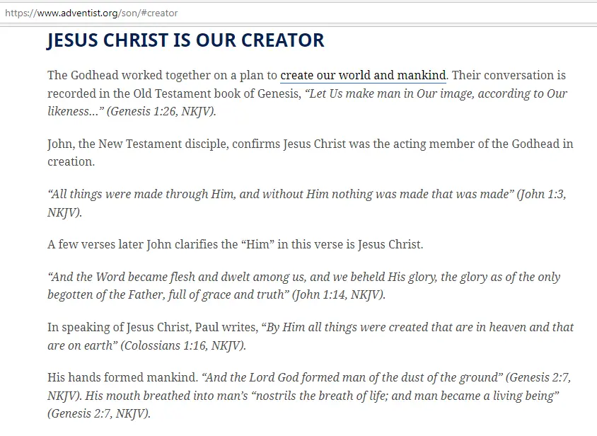 Jesus is our creator adventistfix